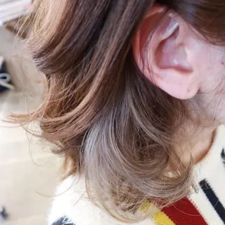 ミディアム カラー 土屋 ゆうこのヘアスタイル