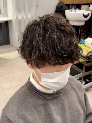 ショート 京都河原町 メンズパーマ助川龍哉のヘアスタイル