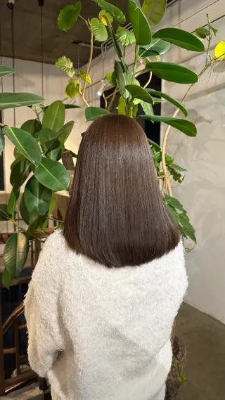 カラー くま‪‪🤍透明感 🎀ナチュラルカラーのヘアスタイル