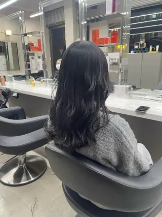 ミディアム カラー パーマ ヘアアレンジ メンズ キッズ ネイル マツエク・マツパ アイブロウ 🦋縮毛/韓国レイヤ ー/透明感カラー🦋のヘアスタイル