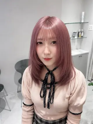 ミディアム 💗モテガーリー💗 rumi♡のヘアスタイル
