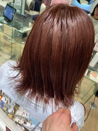 ミディアム カラー 髪質改善・縮毛矯正 白根凌二のヘアスタイル