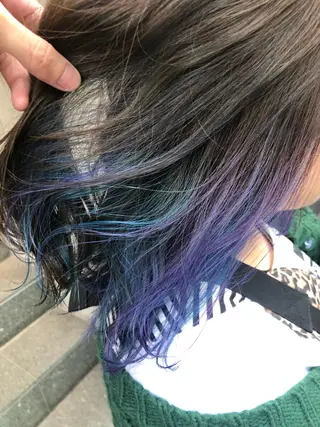 セミロング カラー 原宿サロン代表 デザインカラー伊藤卓のヘアスタイル