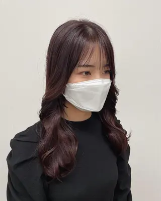 ロング カラー ヘアアレンジ 酸性縮毛矯正🧴韓国 レイヤー/髪質改善のヘアスタイル