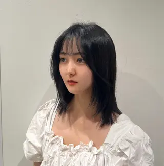 ロング カラー 💗渋谷/韓国/レイ ヤー顔周りSayaのヘアスタイル