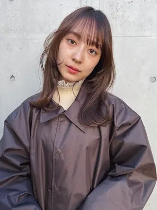 セミロング カラー 透明感カラー 🎵Chikaのヘアスタイル