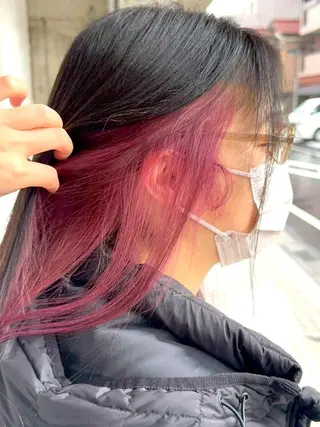 セミロング 髪質改善カラー透明感 ダブルカラー幕田のヘアスタイル