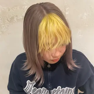 ミディアム カラー 笹原 叶のヘアスタイル