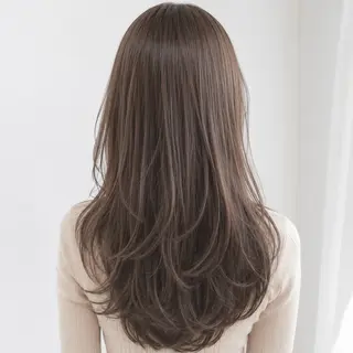 ロング 鶴ヶ峰／透明感カラー 🌿ナンバアオイ🌿のヘアスタイル