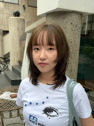セミロング カラー ヘアアレンジ レイヤー/艶髪矯正 🪐takushiのヘアスタイル