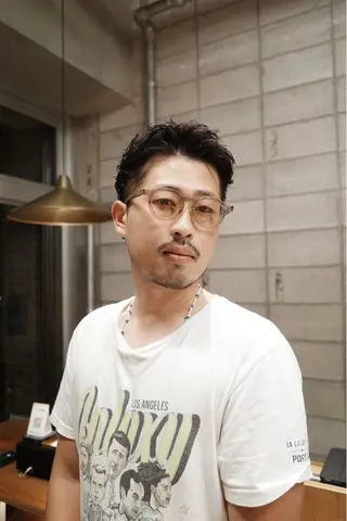 ショート メンズ 西宮北口パーマ 鮫島竜海のヘアスタイル