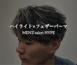 ショート カラー パーマ メンズ 本日空あり 枚方徒歩1分HYPEのヘアスタイル