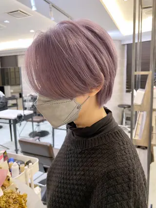 ショート ♡似合わせ ♡ハイトーン♡のヘアスタイル