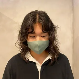 ミディアム パーマ Yuki☺︎パーマ レイヤーカットのヘアスタイル