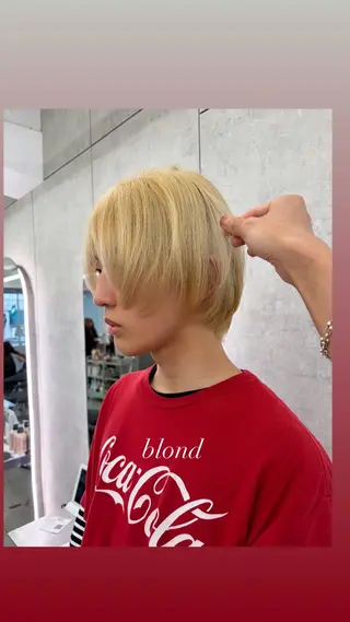 カラー メンズ 低ダメージカラー Yoshidaのヘアスタイル