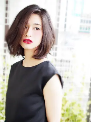 ミディアム パーマ 中村 海のヘアスタイル