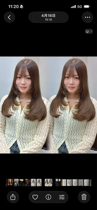 ロング calna 古賀 菜摘のヘアスタイル