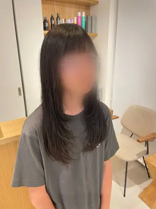 セミロング 石川 潤のヘアスタイル