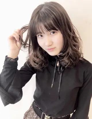 セミロング カラー 伊勢崎/nap hair 栗原大輔のヘアスタイル