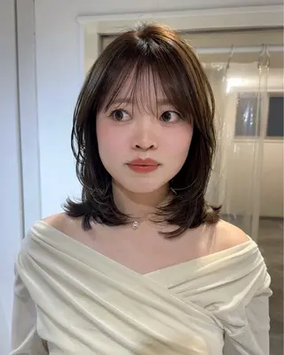 セミロング 100%可愛い顔周り 💓レイヤー/しずくのヘアスタイル