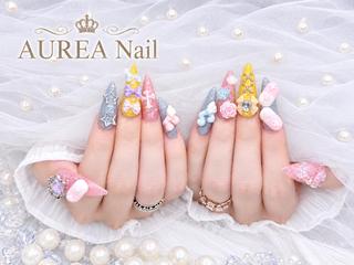 ネイル H-nail ロング/3D/Y2Kのネイルデザイン