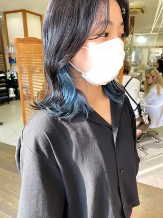 ミディアム カラー ブリーチカラー🫧 森　凪沙のヘアスタイル