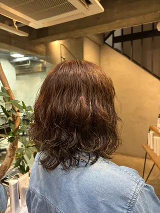 ミディアム カラー 林 璃乙菜のヘアスタイル