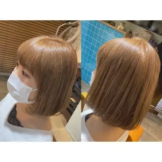 カラー 🩵盛れる顔周り/ 艶カラーemi🩵のヘアスタイル