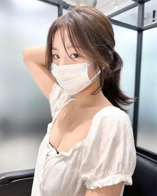 セミロング 韓国レイヤーカット 髪質改善▫️水野有真のヘアスタイル