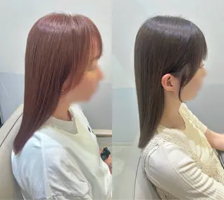 セミロング カラー Eleanor枚方店 店長 飛鳥 薫のヘアスタイル
