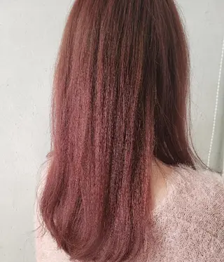 セミロング カラー 艶髪/オリーブ系/ 肌が綺麗に見えるお色のヘアスタイル