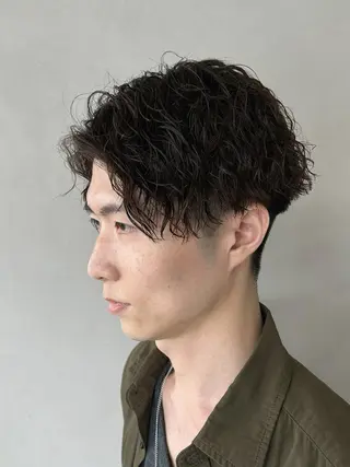 パーマ メンズ 新潟駅前/シャドウ パーマ/横堀陵太のヘアスタイル