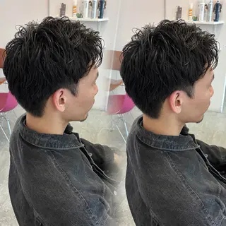 パーマ メンズ 透明感カラー💎✨/ 梅田/KUREAのヘアスタイル