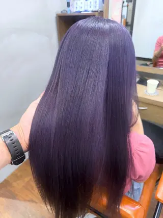 ロング カラー 縮毛矯正&髪質改善 ⭐️OGUのヘアスタイル