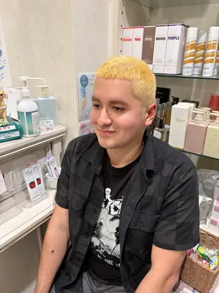 ショート カラー メンズ 透明感カラー/ 艶髪縮毛矯正/しほのヘアスタイル