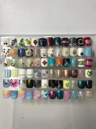 ネイル 渋谷／チップ長さ出し 👑アプレgel-xのネイルデザイン