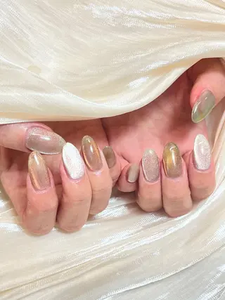 ネイル candy nail 韓国風ワンホンネイルのネイルデザイン