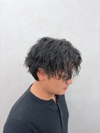 ミディアム パーマ メンズ 🌼似合わせカラー / Misaki🌼のヘアスタイル