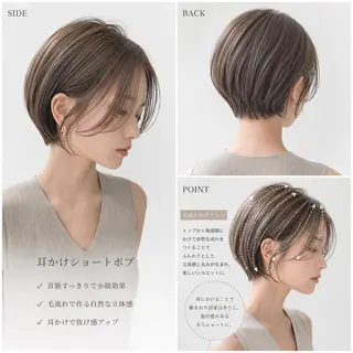 ショート 鶴ヶ峰×ショートボブ 白髪ぼかし 村井祐介のヘアスタイル