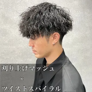 ショート カラー パーマ ヘアアレンジ メンズ キッズ 🔥メンズパーマ🔥 菅原楓のヘアスタイル