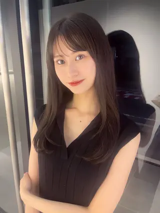 ロング カラー 博多/Blue 💎松藤 莉奈のヘアスタイル
