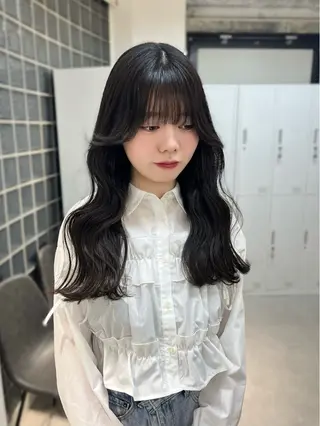 カラー ヘアアレンジ 似合わせ顔まわり カット💛森尾真由美のヘアスタイル