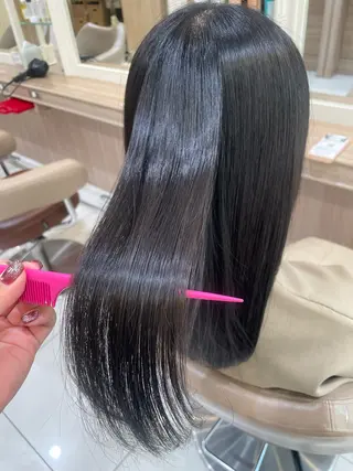 ロング パーマ 韓国ヘアメイク🎀/ 縮毛矯正✨山本媛香のヘアスタイル