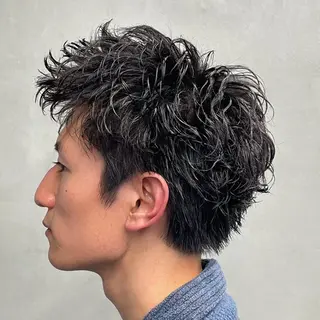 ショート パーマ ヘアアレンジ メンズ fifth 石川 凪のヘアスタイル