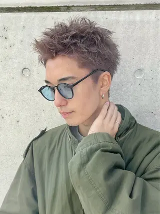 ショート カラー メンズ スパイキーショート 浦和メンズ美容師のヘアスタイル