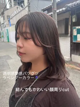 ミディアム 上村 瑞紀のヘアスタイル