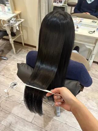 ロング カラー 艶髪/縮毛矯正/ レイヤー/栄/あやかのヘアスタイル