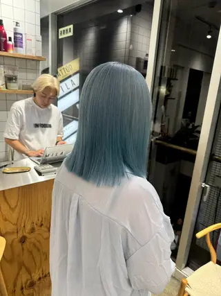 ミディアム カラー 新宿 似合わせカラー HINAのヘアスタイル