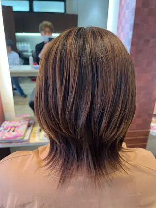 ミディアム パーマ 織田 英之のヘアスタイル