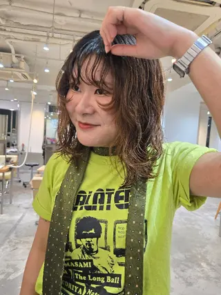 パーマ セミロング 柏Perm/UC HIBORINAMIのヘアスタイル